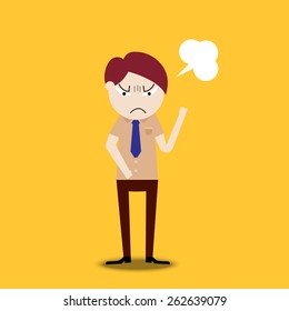 Businessman upset