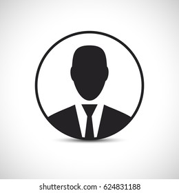 Businessman user profile icon vector illustration icon