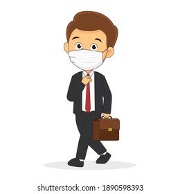Businessman using face mask with Briefcase - Powered by Shutterstock - Get 15% off with code: PIKWIZARD15