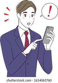 businessman using mobile smart phone