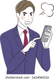 businessman using mobile smart phone