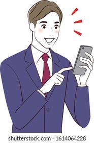 businessman using mobile smart phone