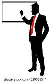 Businessman using a pen