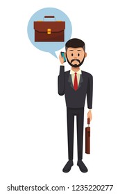 Businessman using smartphone