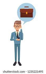 Businessman using smartphone