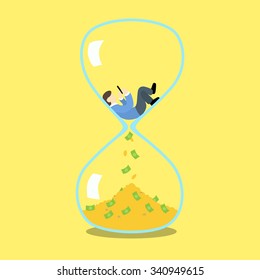 businessman using smartphone to do business to save time but incresing of money or profit