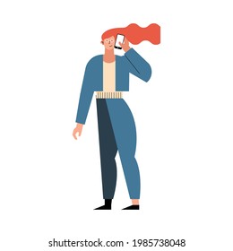 businessman using smartphone worker standing