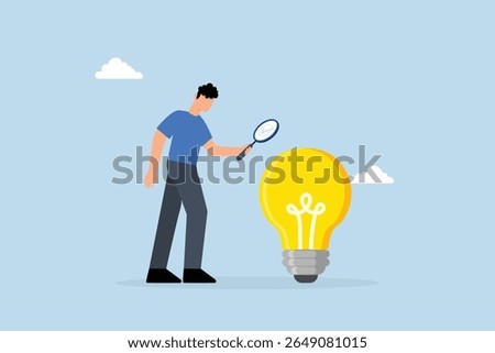businessman validate idea of light bulb and gives approval.