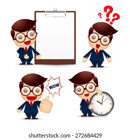 businessman  in various poses