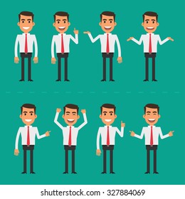 Businessman in various poses