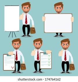 Businessman in various poses,set