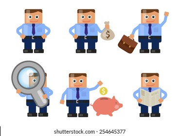 Businessman in various situation