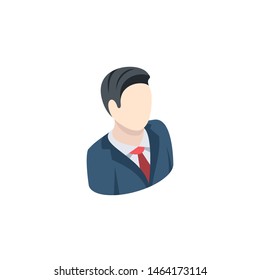 Businessman vector 3d isometric, color web icons set, new flat style. Creative illustration, idea for infographics.