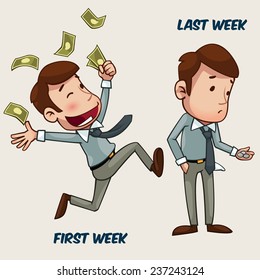 Businessman vector art and illustration.