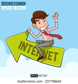 Businessman vector art and illustration.