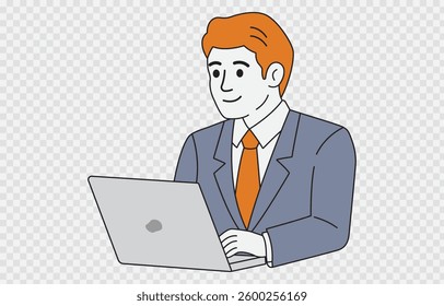 Businessman vector art Illustration Isolated on transparent background