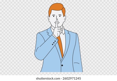 Businessman vector art Isolated on transparent background and editable stroke
