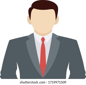 Businessman vector avatar flat illustration
