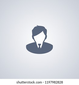 Businessman, vector best flat icon on white background , EPS 10
