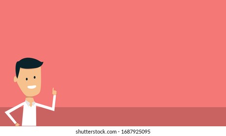 A businessman vector character over a blank background