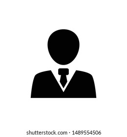 Businessman vector graphics icon in black color