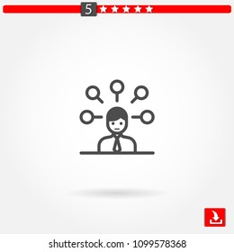 businessman vector icon