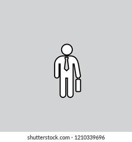 Businessman vector icon.