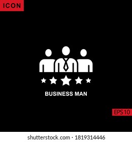 businessman vector icon. Illustration icon for graphic, print media interfaces and web design.
