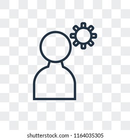 Businessman vector icon isolated on transparent background, Businessman logo concept