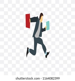Businessman vector icon isolated on transparent background, Businessman logo concept