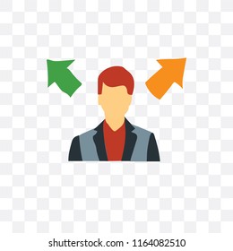 Businessman vector icon isolated on transparent background, Businessman logo concept