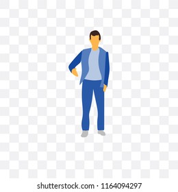 Businessman vector icon isolated on transparent background, Businessman logo concept