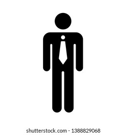 businessman vector icon isolated on white background