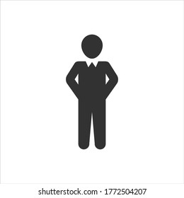Businessman vector icon on white background