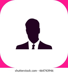 Businessman vector icon on white background.