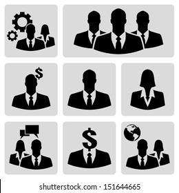 Businessman Vector Icon Set