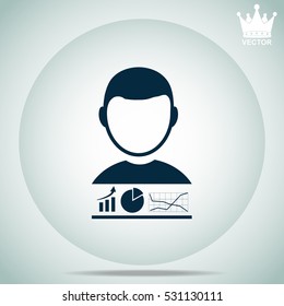 Businessman vector icon. Set.