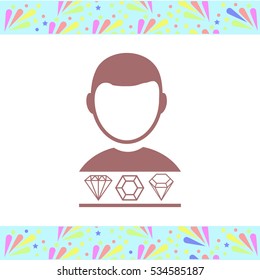 Businessman vector icon. Set of business. vector icon on white background. Isolated illustration. Business picture.