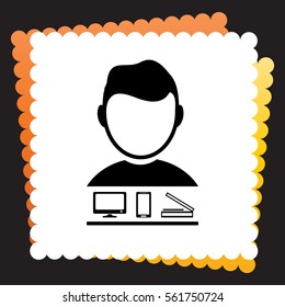 Businessman vector icon. Set of business.  icon. Vector design.
