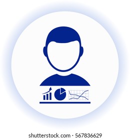 Businessman vector icon. Set of business.  icon. Vector design.