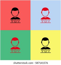Businessman vector icon. Set of business. vector  icon.