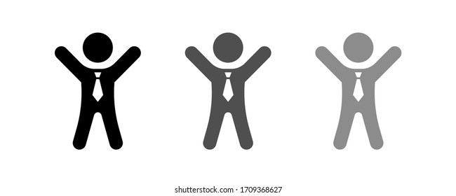 businessman vector icon stock illustration flat design.
