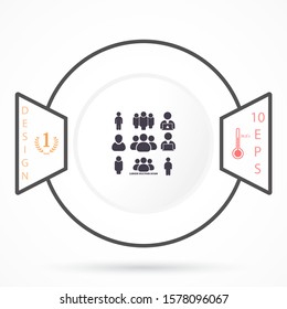 Businessman vector icon style many linear people.