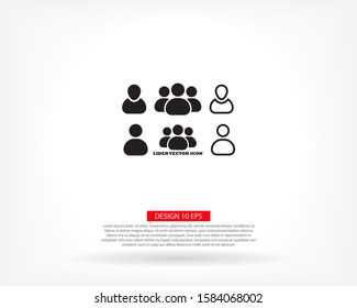 Businessman vector icon style many linear people.