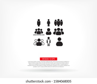 Businessman vector icon style many linear people.