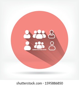 Businessman vector icon style many linear people.