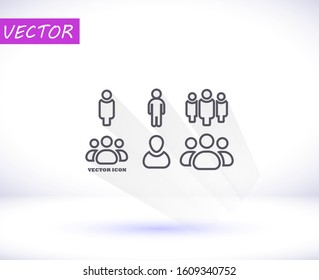 Businessman vector icon style many linear people.