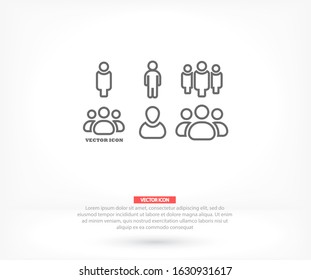 Businessman vector icon style many linear people.