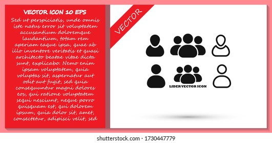Icono vectorial del hombre de negocios estilo muchas personas lineales.