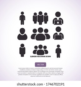 Businessman vector icon style many linear people.
